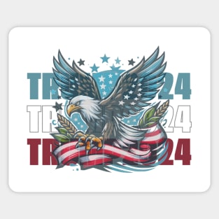 Trump 2024 American Flag Sticker